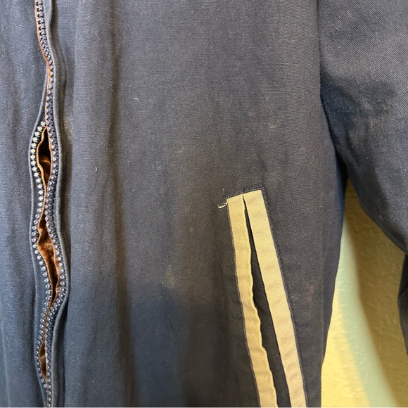 San Diego Padres Vintage Brown Satin Varsity Baseball Bomber Jacket Reversible - Picture 12 of 14